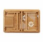 Relaxdays 10022219 Table d’Ordinateur Portable pour Lit Hauteur Réglable, Plateau en Bambou avec Tiroir, 30x69x35cm, Nature, HLP