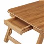 Relaxdays 10022219 Table d’Ordinateur Portable pour Lit Hauteur Réglable, Plateau en Bambou avec Tiroir, 30x69x35cm, Nature, HLP