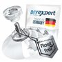 DIYexpert® 12 x ventouses Ø 40 mm avec filetage M4x10mm avec écrous moletés transparent - Fabriqué en Allemagne