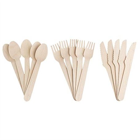 Ideen mit Herz Couverts en bois | 14 cm de long | 1