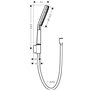 hansgrohe Raindance Alive Select S 24611000 Set de douche avec pommeau de douche à économie d'eau (EcoSmart, 3 types de jet dont