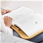Navaris Support pour Ordinateur Portable – Plateau Bambou avec Coussin 44 x 32 x 6 cm pour lit canapé – Repose Genou pour PC Tab