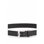 BOSS Hommes Jemio Sz40 Ceinture en cuir de buffle avec boucle logo et garniture argentée