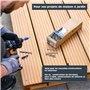 HELPMATE - Vis pour terrasse 5x60 acier inoxydable A2-50 vis pour planches + 2 embouts T25 - Vis pour l'extérieur (construction 
