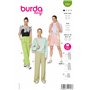 Burda style 5761 Patron de couture pour femme Pantalon cargo en 2 longueurs Taille 32-48 Niveau de couture 1 (super facile) avec