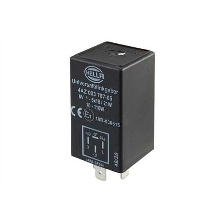HELLA 4Az 003 787-051 Centrale Clignotante - 6V - 4Pôle - Montage En Saillie/Inséré - Électronique - Avec Support