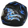 protectWEAR - Casque de Moto-Bleu-Noir H-510-BL - M