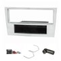 tomzz Audio 2439-091 Cadre de radio compatible avec Opel Corsa D Astra H Zafira B chromé mat avec adaptateur quadlock ISO Fakra