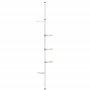 Support de Pot Fleur téléscopique Porte-Pot Stand de Plante Métal et Plastique Réglable en Hauteur Entre 110-305 cm Blanc