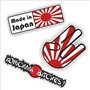 Folien-zentrum - Lot de 3 autocollants - Shocker Hand