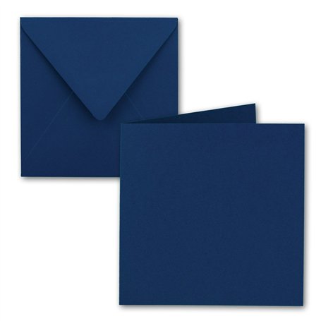 Lot de cartes pliées carrées | 15 x 15 cm – avec enveloppes | Pour cartes de vœux