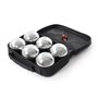 Toboli Set Pétanque 6 Boules en métal avec Cochonnet But Housse Nylon Mètre de pétanque Sport Losirs