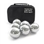 Toboli Set Pétanque 6 Boules en métal avec Cochonnet But Housse Nylon Mètre de pétanque Sport Losirs