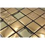 Mosaïque en verre MOS88-XCG03 - Carrelage mosaïque électroplaqué doré - Pour cuisine, salle de bain