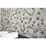 MOS30-SANI Galets de rivière en pierre naturelle coupés Gris anthracite Miroir carrelage receveur de douche Paroi de douche