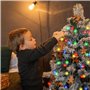 SALCAR Éclairage de Sapin de Noël 0,6 m Avec Anneau et 8 Guirlandes - Chaîne Lumineuse 48 LED Étanche pour 60 cm, 90 cm, 120 cm