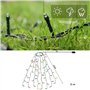 SALCAR Éclairage de Sapin de Noël 0,6 m Avec Anneau et 8 Guirlandes - Chaîne Lumineuse 48 LED Étanche pour 60 cm, 90 cm, 120 cm
