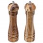 Navaris 2X Moulin à Épice Manuel - Lot 1x Moulin à Sel et 1x Moulin à Poivre en Bois d'Acacia - Salière Poivrier avec Broyeur Cé