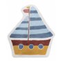 Tapis Enfant avec Motif de Bateau 105 x 120 cm en Coton Multicolore Speti