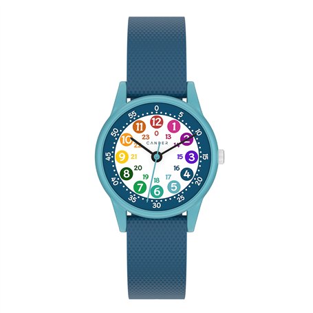 Cander Berlin MNA 1430 T Montre pour enfant garçon fille Montre d'apprentissage Bleu turquoise étanche