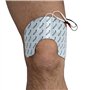 2 électrodes pour Genoux compatibles avec électrostimulateur SANITAS SEM 43 et SEM 44 | Électrostimulation TENS EMS | Connexion 