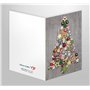 Lot de 10 cartes de Noël pliantes – Avec enveloppes assorties – Motif sapin de Noël coloré