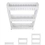 TecTake Étagère de Niche Chariot de Stockage alcôve Meuble de Rangement à roulettes Blanc - diverses Tailles au Choix - (3 étage