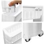 TecTake Étagère de Niche Chariot de Stockage alcôve Meuble de Rangement à roulettes Blanc - diverses Tailles au Choix - (3 étage