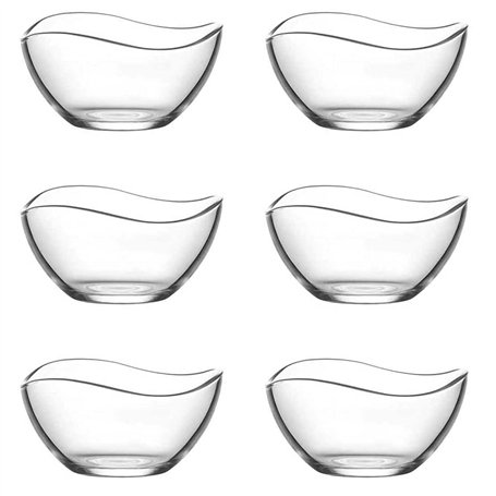 technic24 LAV Vira Lot de 6 coupes en verre avec cuillère à épices 310 ml