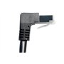 Sat-Fox Câble réseau Cat6A/S/FTP (PIMF) - Fiche RJ45 droite vers fiche RJ45 coudée vers le bas - 1 m