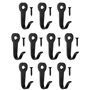 FUXXER Lot de 10 crochets classiques en fer - 39 x 22 mm - Noir