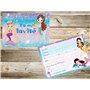 Edition Colibri Lot de 10 Cartes d‘invitation LES PETITES SIRÈNES en Français pour un anniversaire des filles ou pour une fête d