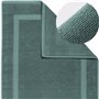 herzbach home - Tapis de Bain 100% Coton | 50 x 80 cm Lot de 2 | Tapis de Douche | Absorbant | Vert