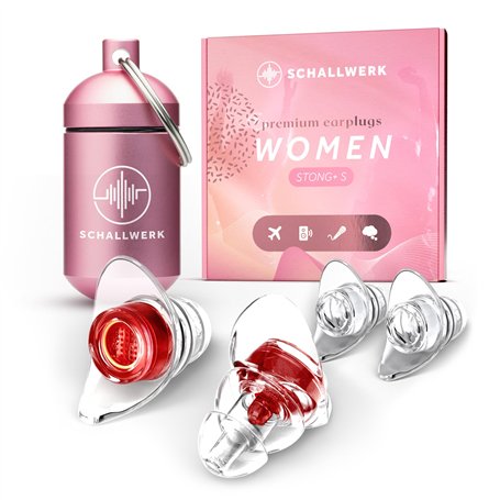 Schallwerk ® Women+ | Bouchons d'oreilles discrets – Amortissent le bruit et préservent la qualité sonore – Bouchons d'oreilles