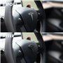 Shop4EV Lot de 3 emblèmes pour Tesla Model Y - Noir mat - Accessoires avant/arrière/volant (Tesla Model Y)