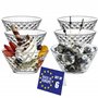 LAV Bols à Dessert en Verre Cristal Moderne Lot de 6