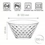100% SANS PLOMB Bols en Verre Empilables