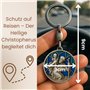 ELBKAISER Porte-clés de voiture Saint Christophe - Pendentif de voiture Saint Christophe pour automobilistes - Saint Christophe 