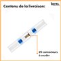 BEOS® 20 x connecteurs à souder étanches pour câble périphérique de tondeuse-robot - Connecteurs de câble pour câble de tondeuse
