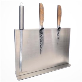 QUINTESSIO - XL Porte couteaux aimanté - bloc à couteaux magnétique des deux côtés - porte-couteaux magnétique - support couteau QUINTESSIO - XL Porte couteaux aimanté - bloc à couteaux magnétique des deux côtés - porte-couteaux magnétique - support couteau