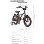 PROMETHEUS BICYCLES Velo Enfant 4 Ans Garcon vélo Fille 14 Pouces a Roulette pour 3 a 5 Ans - BMX en Noir Mat Orange