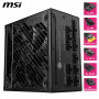 MSI MPG A1250GS PCIE5 Alimentation 1250W 80 Plus Gold ATX 3.1, PCIe 5.1 Support GPU, Dual-Native 12V-2x6, Câbles Modulaires avec