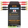 WORLDS BEST CABLES - 4 unités - 15 cm - Canare 4S11 - Qualité audiophile - 11 AWG - Câble de démarrage pour haut-parleur HiFi av
