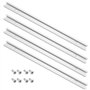 4pcs Rail en Forme de T en Alliage d'aluminium Rainure Gabarit de Montage Fente Rainure en T Accessoires de Rail d'onglet pour S