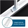 4pcs Rail en Forme de T en Alliage d'aluminium Rainure Gabarit de Montage Fente Rainure en T Accessoires de Rail d'onglet pour S
