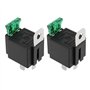 OTOTEC Lot de 2 mini relais automobiles 4 broches très résistantes avec film d'assurance pour ventilateur moto climatiseur 12 V