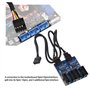 EMSea Carte Mère 9 Broches USB en-tête Multiplicateur USB 2.0 1 Mâle à 4 Ports Femelle Séparateur Adaptateur Câble d'extension C