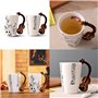 Dropfree Nouveaute Violon poignee en ceramique Tasse Libre Cafe Lait The Tasse personnalite mug Instrument de Musique Cadeau Tas