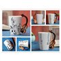 Dropfree Nouveaute Violon poignee en ceramique Tasse Libre Cafe Lait The Tasse personnalite mug Instrument de Musique Cadeau Tas