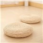 Pvczool Coussin de Tissage Fait à la Main de Pouf Naturel Rond Remplissez L'Oreiller de Soie de Soie Coussin de SièGe de Chaise 